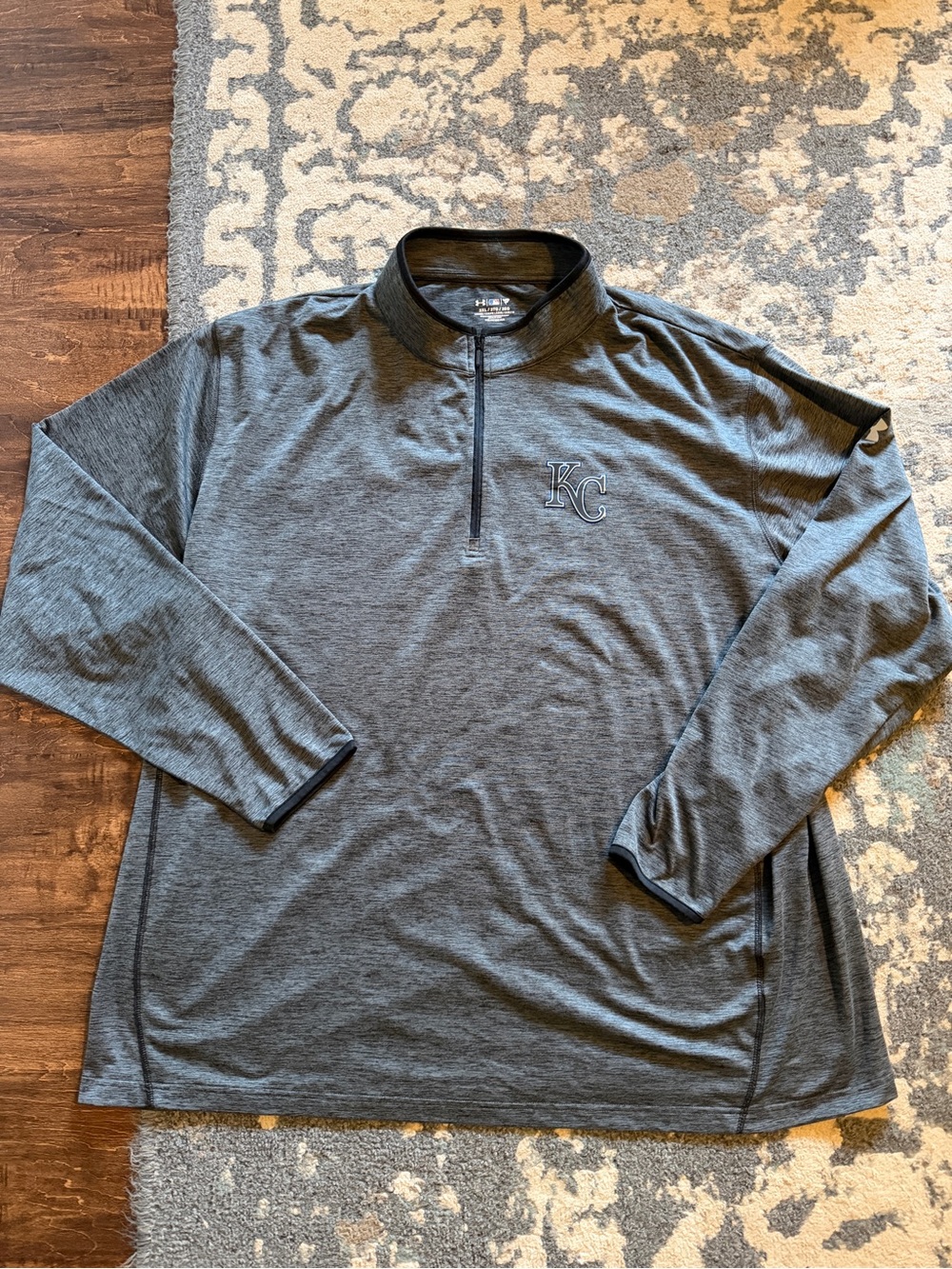 Men’s Under Armour MLB KC Royals 3/4 Zip Pullover Size 3XL